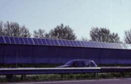 PV noise barrier A9, the Netherlands, credit: pvresources