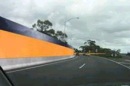 Noise barrier Tullamarine- Calder Interchange, Essendon Airport Melbourne, courtesy Climate Managers