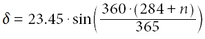 declination